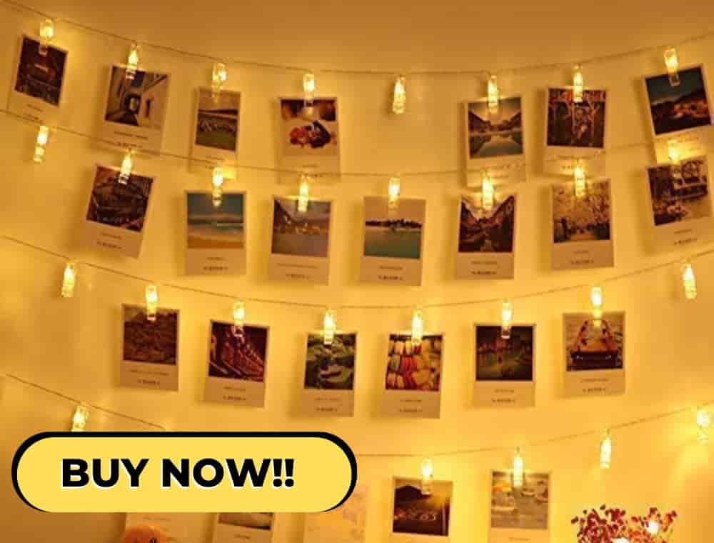 Desidiya Best Gift For Elder Parents 20 Photo Clip LED String Lights For Photo Hanging